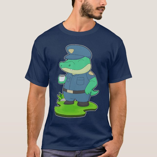 Crocodile Coffee Cup T-Shirt (Vorderseite)