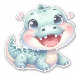 Crocodile Custom Cut Scrapbooking Sticker