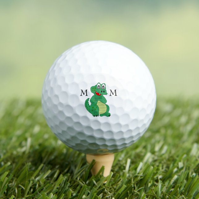 Crocodile Design Monogrammed Golfball (Insitu T-Shirt)