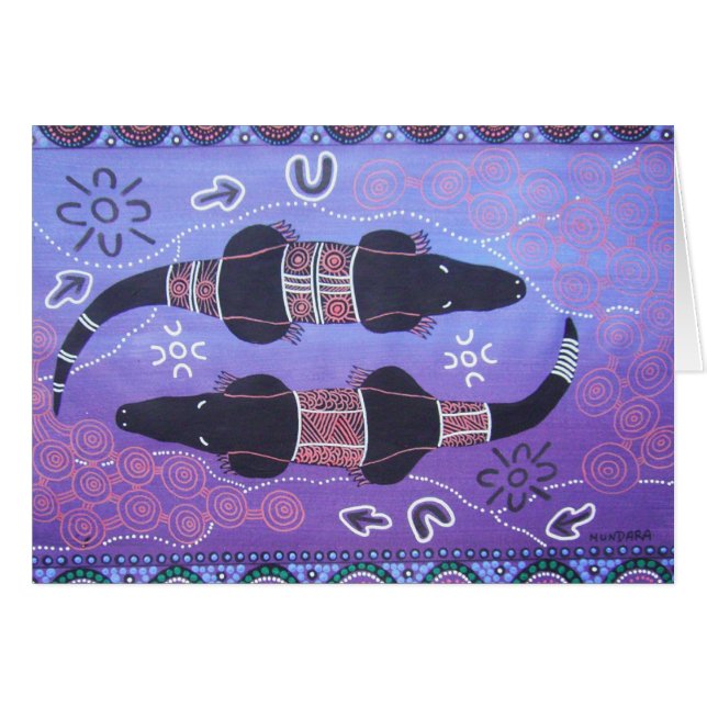 Crocodile Dream Card Mitternacht (Vorderseite (Horizontal))
