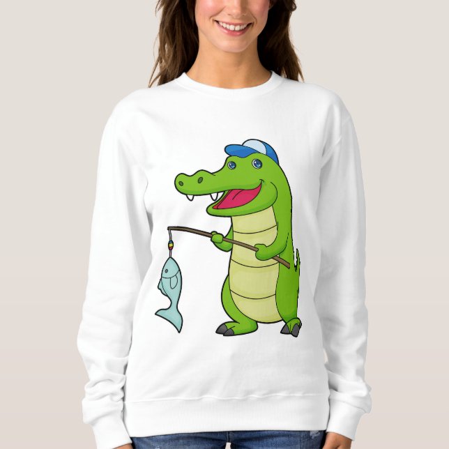 Crocodile Fishing Fisher Finish Sweatshirt (Vorderseite)