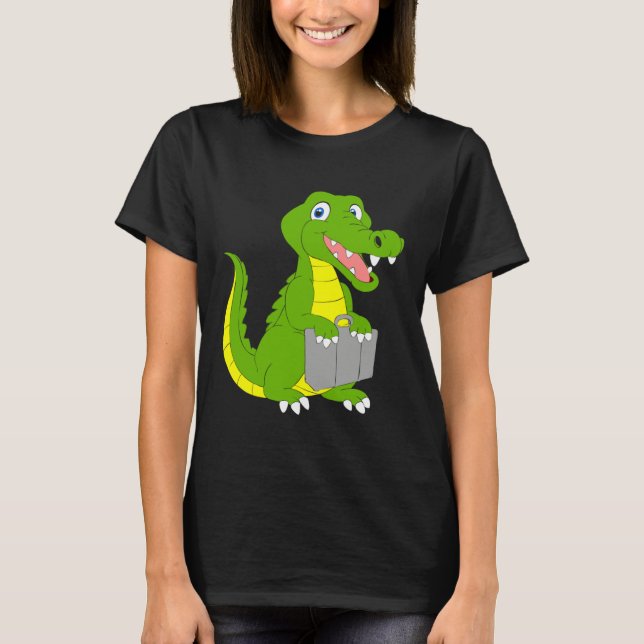 Crocodile goes on holiday mode holiday summer fami T-Shirt (Vorderseite)