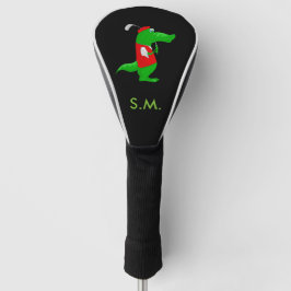 Crocodile Golfer & Initials Golf Club Treiberabdec Headcover