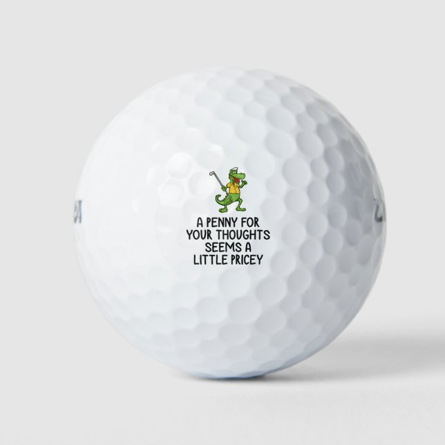 Crocodile Golfer lustige Sprichwort Quotes Golfball (Vorderseite)