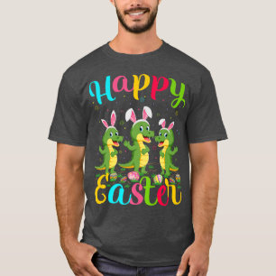 Crocodile Lover Easter Egg Bunny Crocodile Happy E T-Shirt