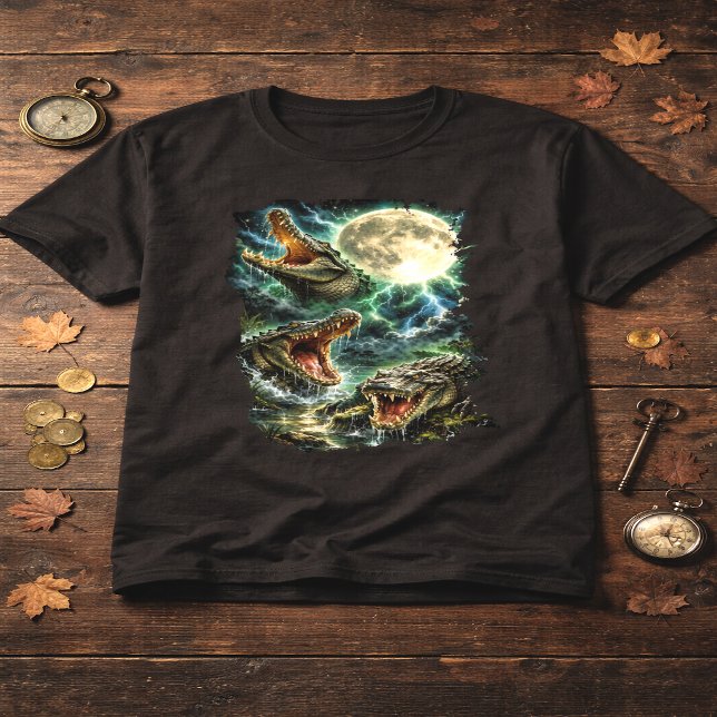 Crocodile Moon T-Shirt (Von Creator hochgeladen)