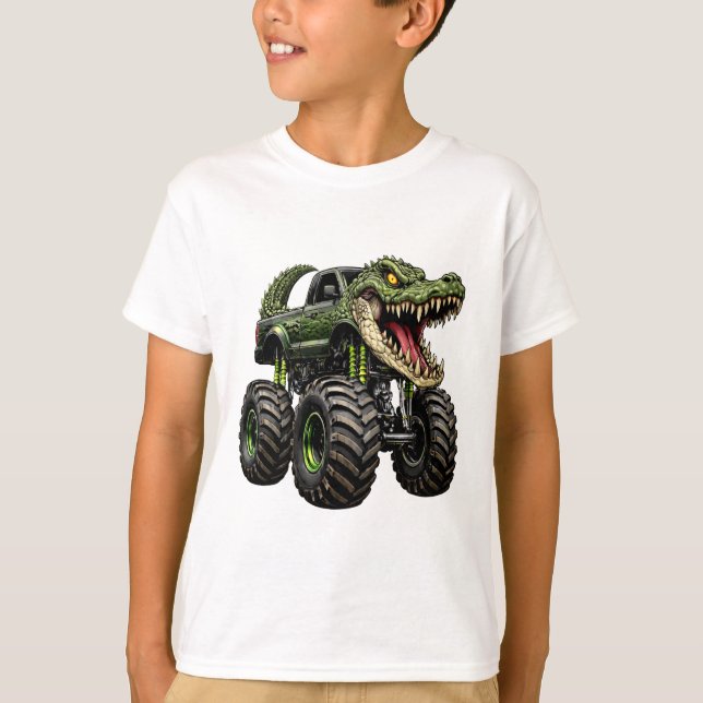 Crocodile Off-Road Monster Truck T-Shirt (Vorderseite)