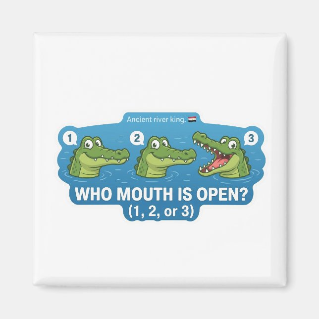 Crocodile Open Mouth Magnet (Vorne)