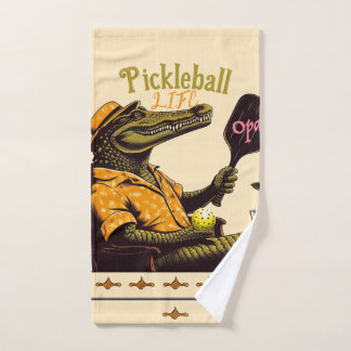 Crocodile Pink Drink Pickleball Handtuch