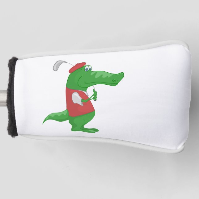 Crocodile Playing Golf Headcover (Vorderseite)