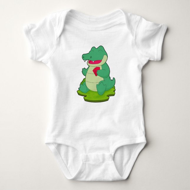 Crocodile Poker Poker Karten Baby Strampler (Vorderseite)