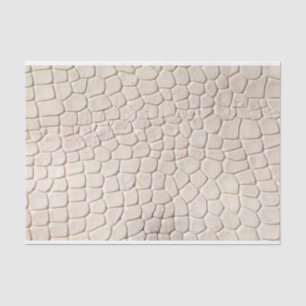 Crocodile Print Cream Biege Seidenpapier