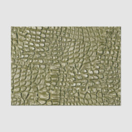 Crocodile Print Gold Green Seidenpapier