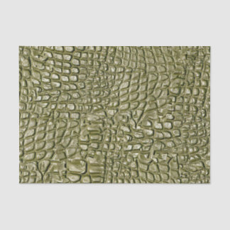 Crocodile Print Gold Green Seidenpapier