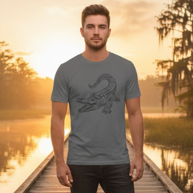 Crocodile Print T-Shirt - Crocodile Tee (Von Creator hochgeladen)