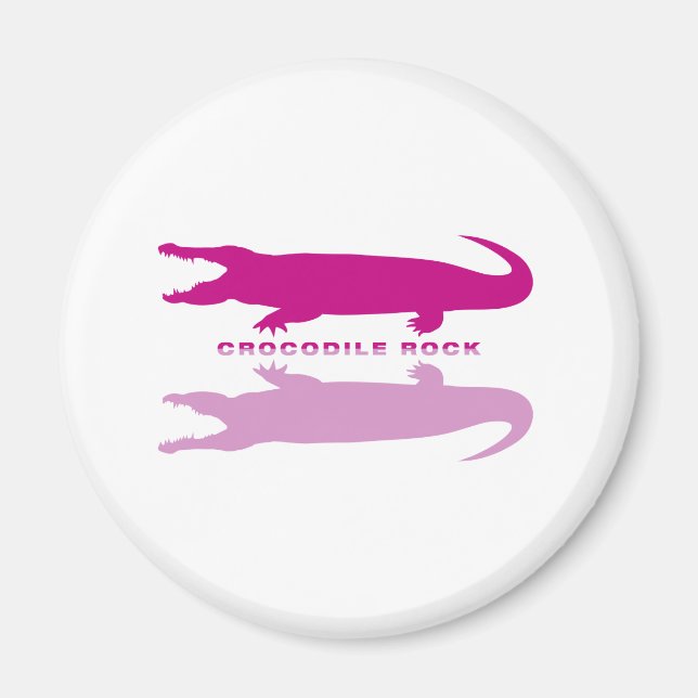 Crocodile Reflection Lila) Magnet (Vorne)