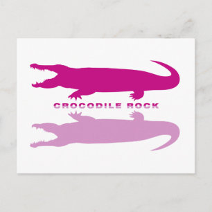 Crocodile Reflection Lila) Postkarte