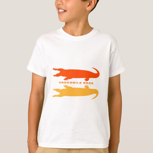 Crocodile Reflection (Orange) T-Shirt (Vorderseite)