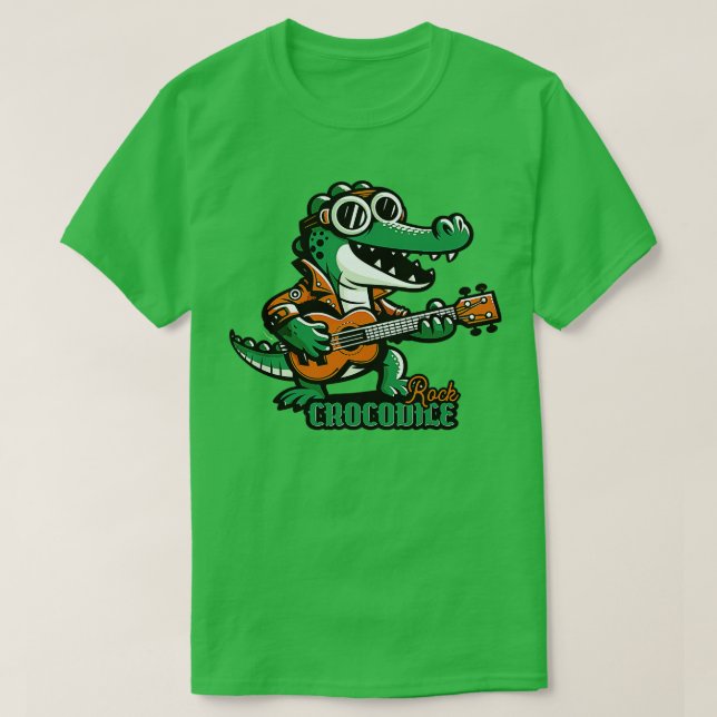 Crocodile Rock Retro Music Fan T-Shirt (Design vorne)