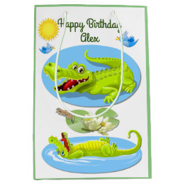 Crocodile Smile Birthday Mittlere Geschenktüte