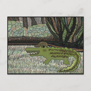 Crocodile Walk Postkarte