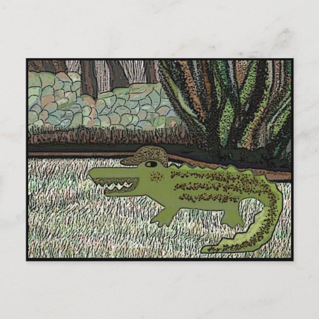 Crocodile Walk Postkarte (Vorderseite)