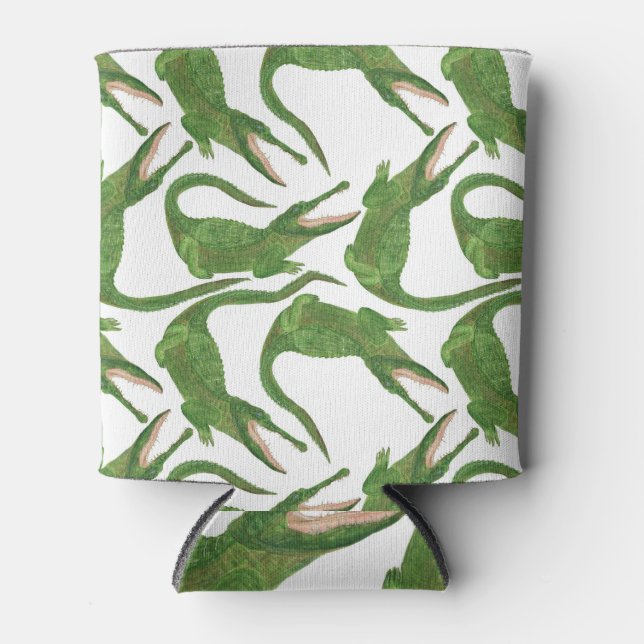 Crocodile White Watercolor Array Dosenkühler (Vorderseite)