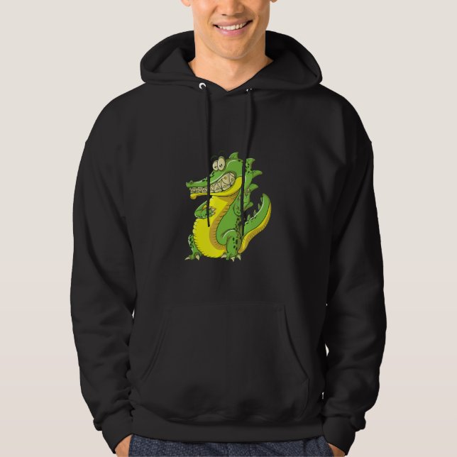 Crocodile With Braces Hoodie (Vorderseite)