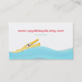 Crocodilen Business Cards Kunst Visitenkarte