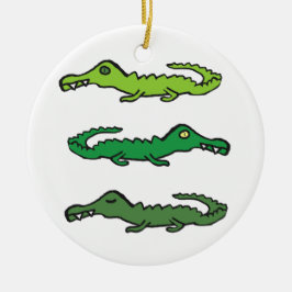 Crocodiles and Alligators Keramik Ornament