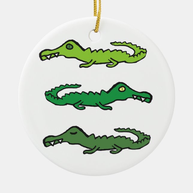 Crocodiles and Alligators Keramik Ornament (Vorne)