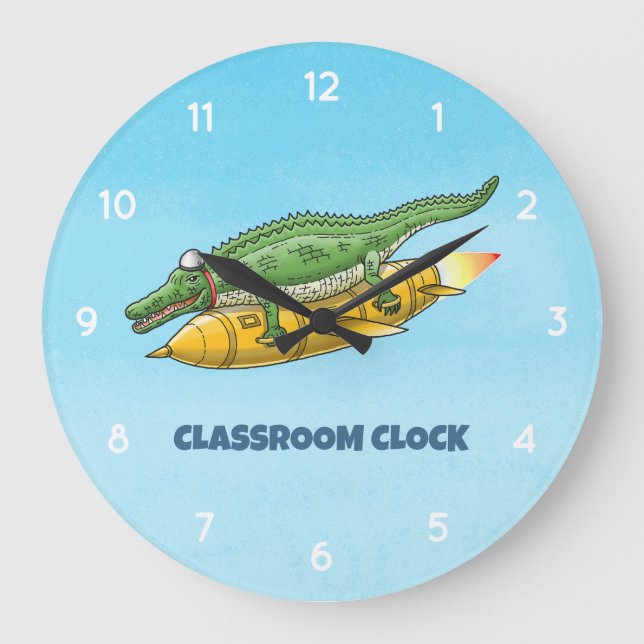 Croc's Golden Rocket Große Wanduhr (Vorderseite)