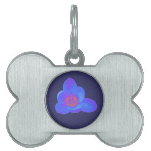 Crocus Blume Hot and Cold Pet Tag Tiermarke