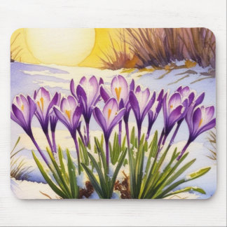 Crocus Blume Mousepad