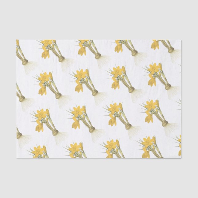 Crocus Blume Muster Seidenpapier (Vorderseite)