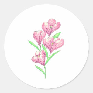 Crocus Blume Runder Aufkleber