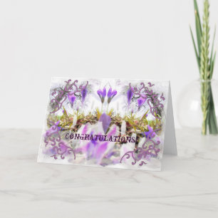Crocus Congratulation Card Karte