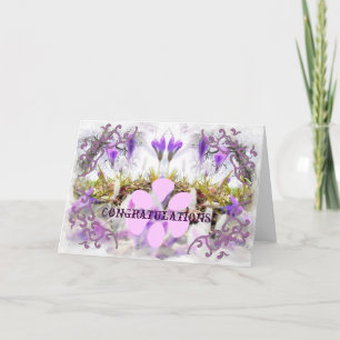 Crocus Congratulation Card Karte