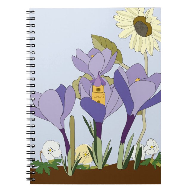 Crocus Fairy House Notebook Notizblock (Vorderseite)