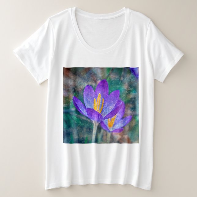 Crocus Große Größe T-Shirt (Design vorne)