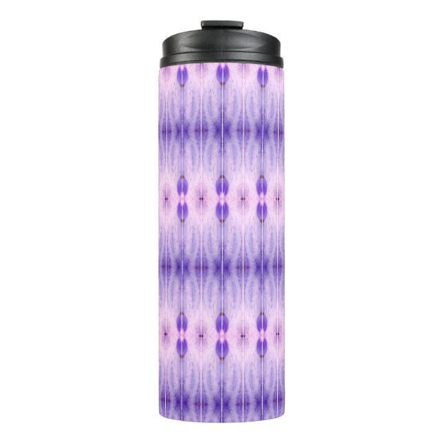 Crocus Ikat 5 Sangria Thermosbecher (Vorderseite)