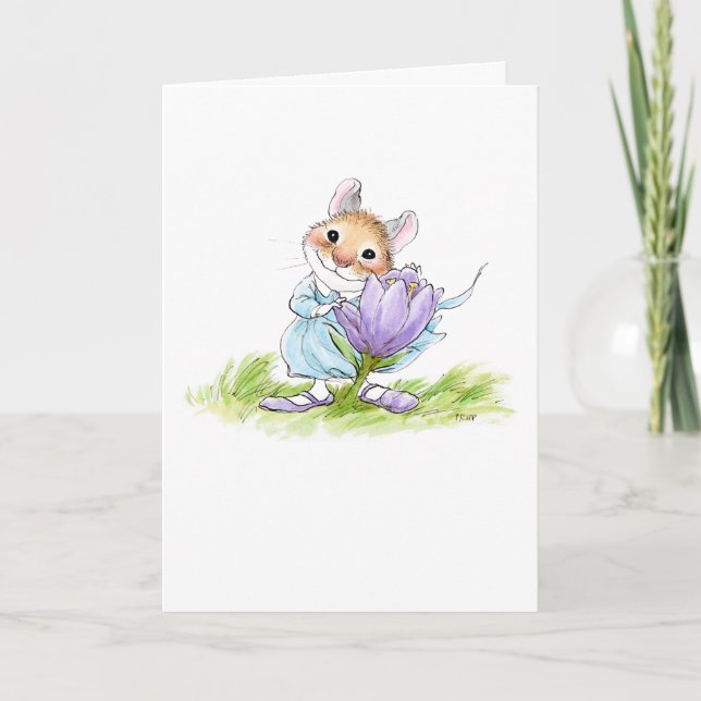 Crocus Mouse Card Karte (Vorderseite)
