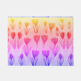 Crocus Pattern Door Mat Fußmatte
