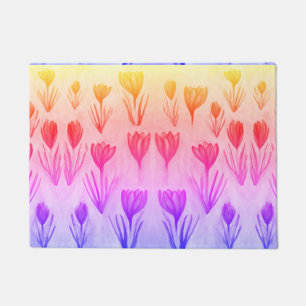 Crocus Pattern Door Mat Fußmatte