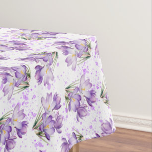 Crocus Spring Floral Pattern Tischdecke