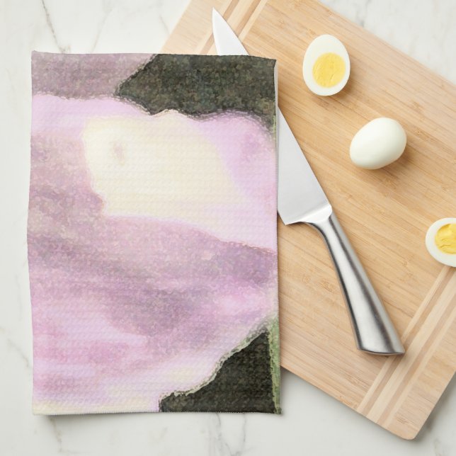 Crocus Watercolor Blume Art Collection Handtuch (Viertel Falte)