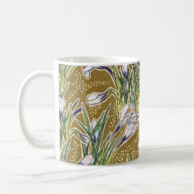 Crocuses, Blumenmuster, schöne Frühlingsblumen