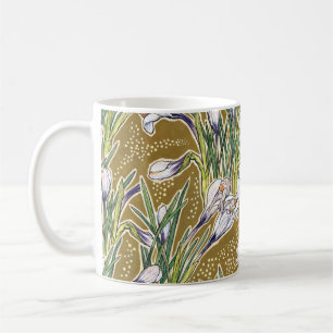 Crocuses, Blumenmuster, schöne Frühlingsblumen Kaffeetasse