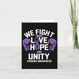 Crohns Awareness Liebe Hope Unity Lila Ribbon Box Karte