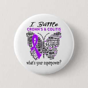 Crohn's & Colitis Awareness Month Ribbon Geschenke Button